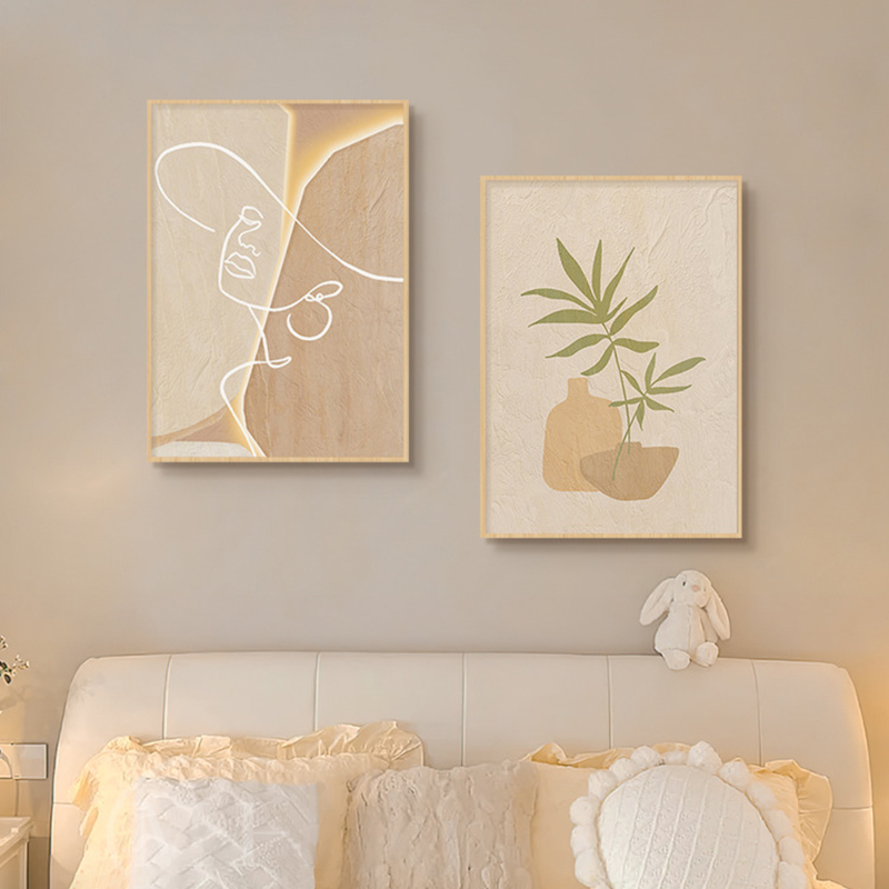 Lukisan Kanvas Seni Garis Abst - Korean Arts And Lifestyle ulasan dan harga
